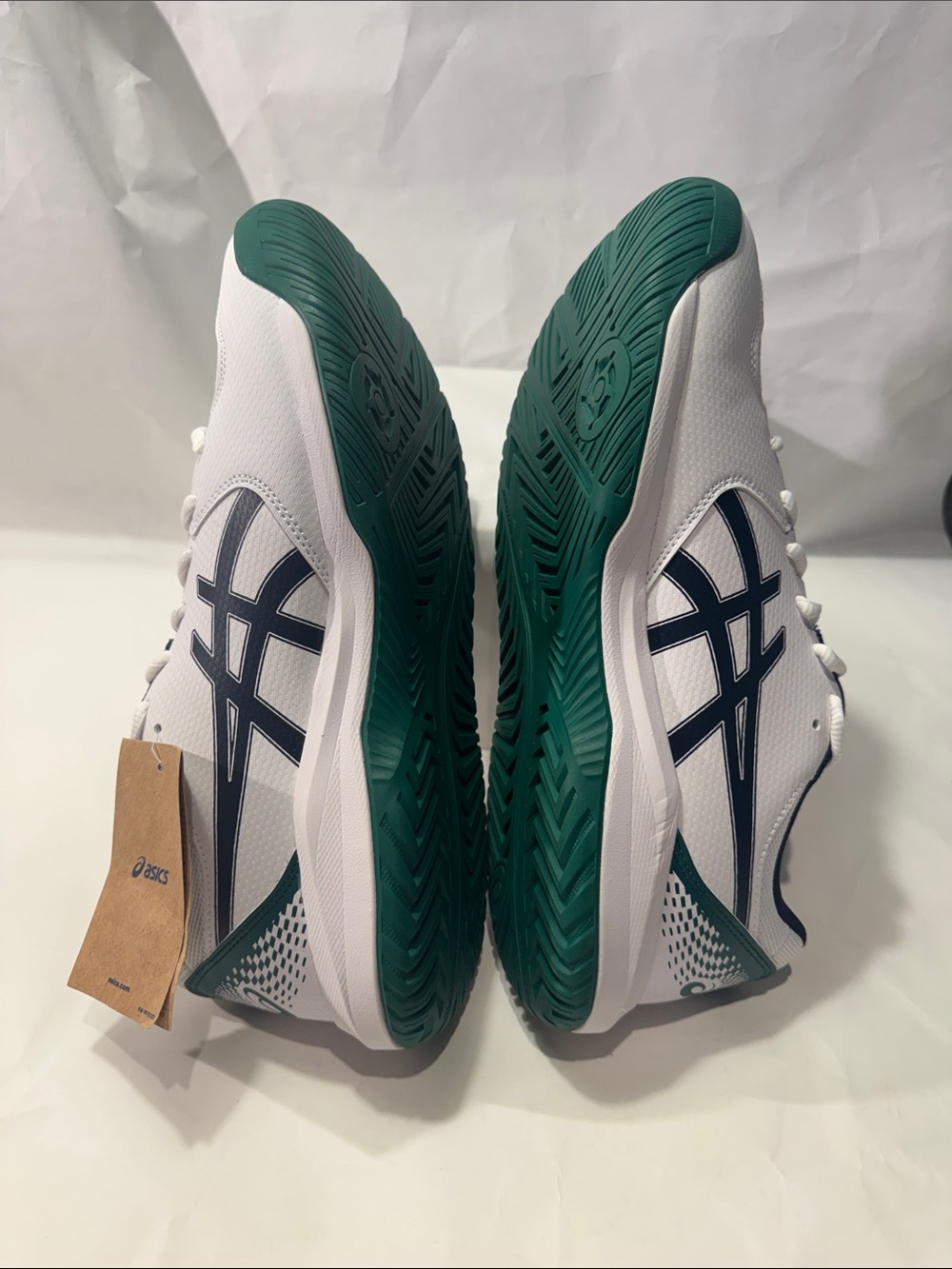 ASICS GEL-Dedicate 8 Wide Men’s 11.5 Tennis Shoes White Green NWT $80 - Picture 3 of 6